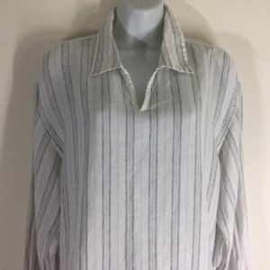 Brandini Linen Stripe Popover Tunic